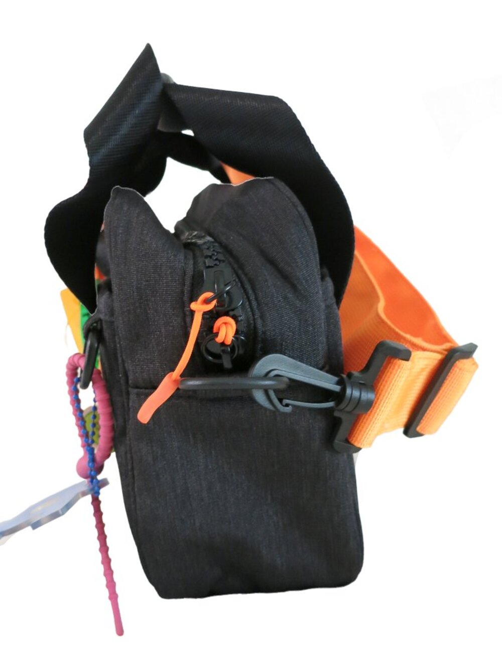 PEARLY GATES Japan Black ACADEMY STYLE Happy Face Charm GOLF Cart Locker Bag - Picture 5 of 16